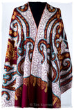 The Mona Lisa Bordeaux Aspen Gold Blanc Deux Shawl