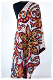 The Mona Lisa Bordeaux Aspen Gold Blanc Deux Shawl