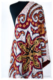 The Mona Lisa Bordeaux Aspen Gold Blanc Deux Shawl