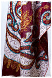 The Mona Lisa Bordeaux Aspen Gold Blanc Deux Shawl