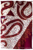 The Mona Lisa Bordeaux Gold Blanc Deux Shawl