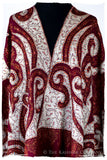 The Mona Lisa Bordeaux Gold Blanc Deux Shawl