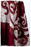 The Mona Lisa Bordeaux Gold Blanc Deux Shawl