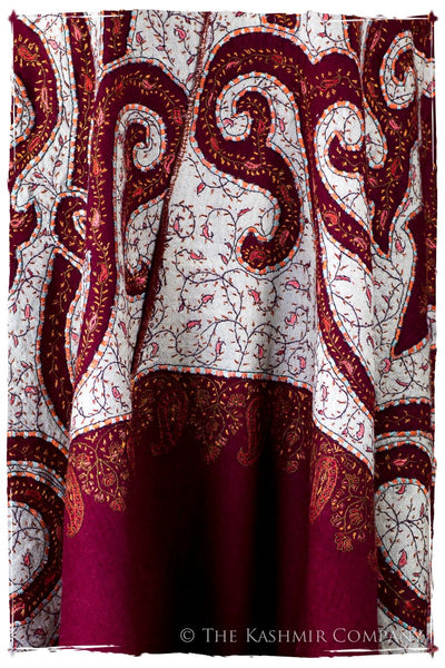 The Mona Lisa Bordeaux Gold Blanc Deux Shawl