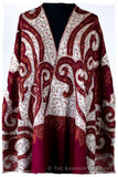 The Mona Lisa Bordeaux Gold Blanc Deux Shawl