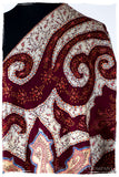 The Mona Lisa Bordeaux Gold Blanc Deux Shawl