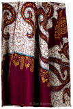 The Mona Lisa Bordeaux Marin Blanc Deux Shawl