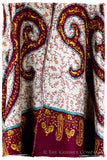 The Mona Lisa Bordeaux Marin Blanc Deux Shawl