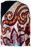 The Mona Lisa Bordeaux Marin Blanc Deux Shawl