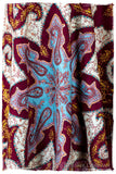 The Mona Lisa Bordeaux Marin Blanc Deux Shawl