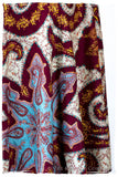 The Mona Lisa Bordeaux Marin Blanc Deux Shawl