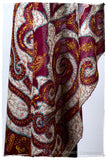 The Mona Lisa Bordeaux Marin Blanc Deux Shawl