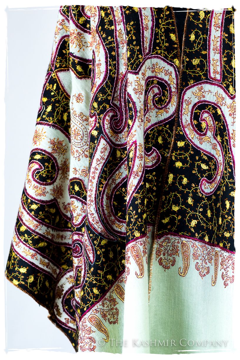 The Mona Lisa Bordeaux Noir Aspen Deux Shawl
