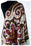The Mona Lisa Bordeaux Noir Aspen Deux Shawl