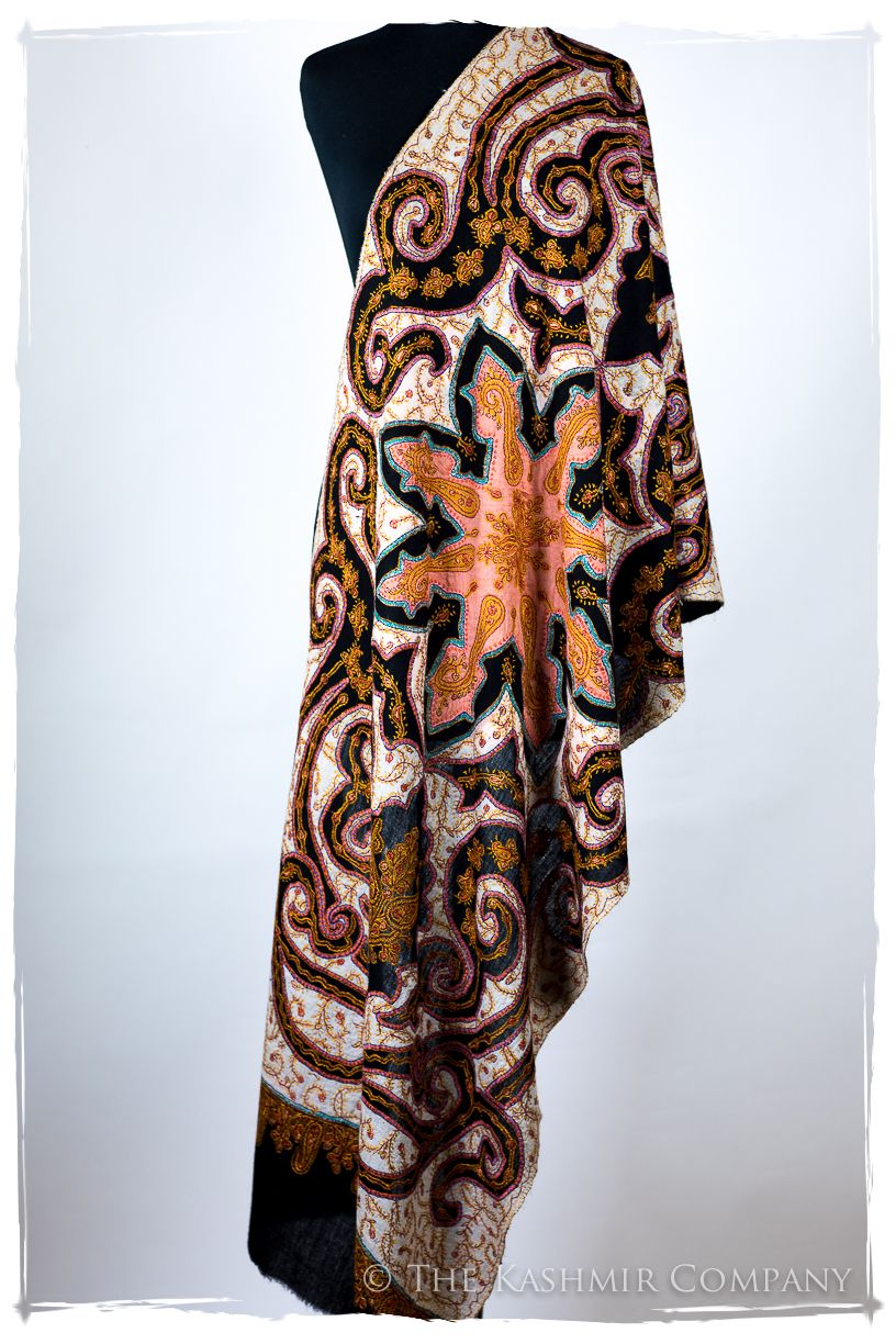 The Mona Lisa Noir Rose Gold Deux Shawl