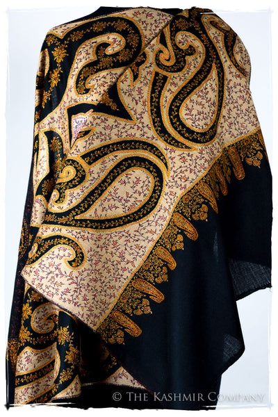 The Mona Lisa Noir Malay Gold Deux Shawl