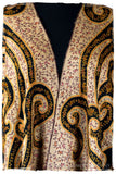 The Mona Lisa Noir Malay Gold Deux Shawl