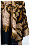 The Mona Lisa Noir Malay Gold Deux Shawl