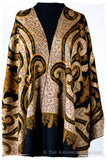 The Mona Lisa Noir Malay Gold Deux Shawl