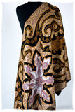 The Mona Lisa Noir Malay Gold Deux Shawl