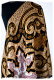 The Mona Lisa Noir Malay Gold Deux Shawl