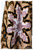The Mona Lisa Noir Malay Gold Deux Shawl