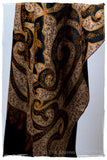 The Mona Lisa Noir Malay Gold Deux Shawl