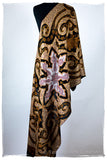 The Mona Lisa Noir Malay Gold Deux Shawl