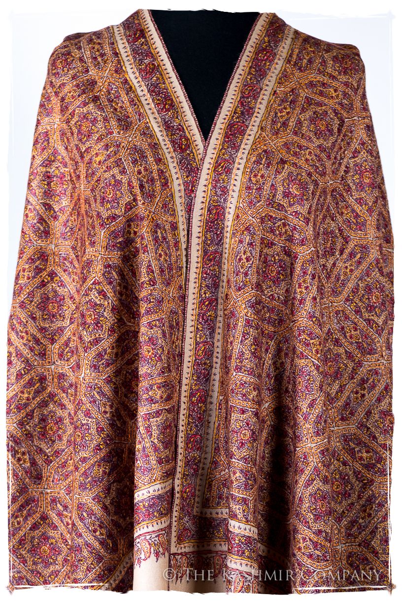 Sarah Jama de'Laine Sozni Paisley Orient Shawl