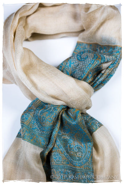 Tiziana Paisley Frontière Pashmina Cashmere Scarf