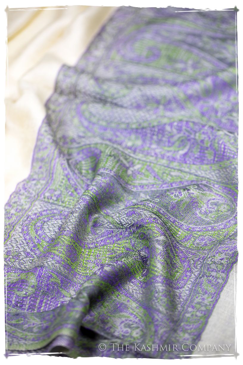 Valeria Paisley Frontière Pashmina Cashmere Scarf