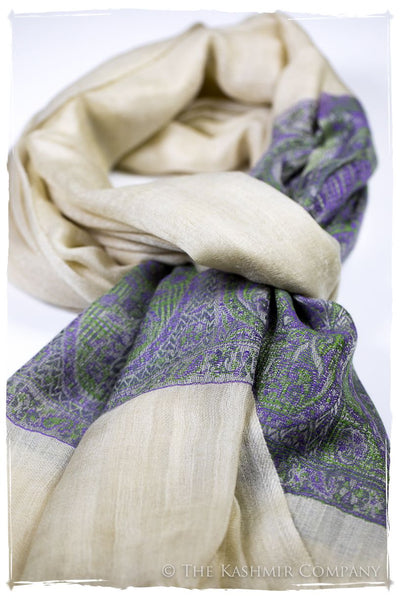 Valeria Paisley Frontière Pashmina Cashmere Scarf