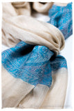 Vanna Paisley Frontière Pashmina Cashmere Scarf