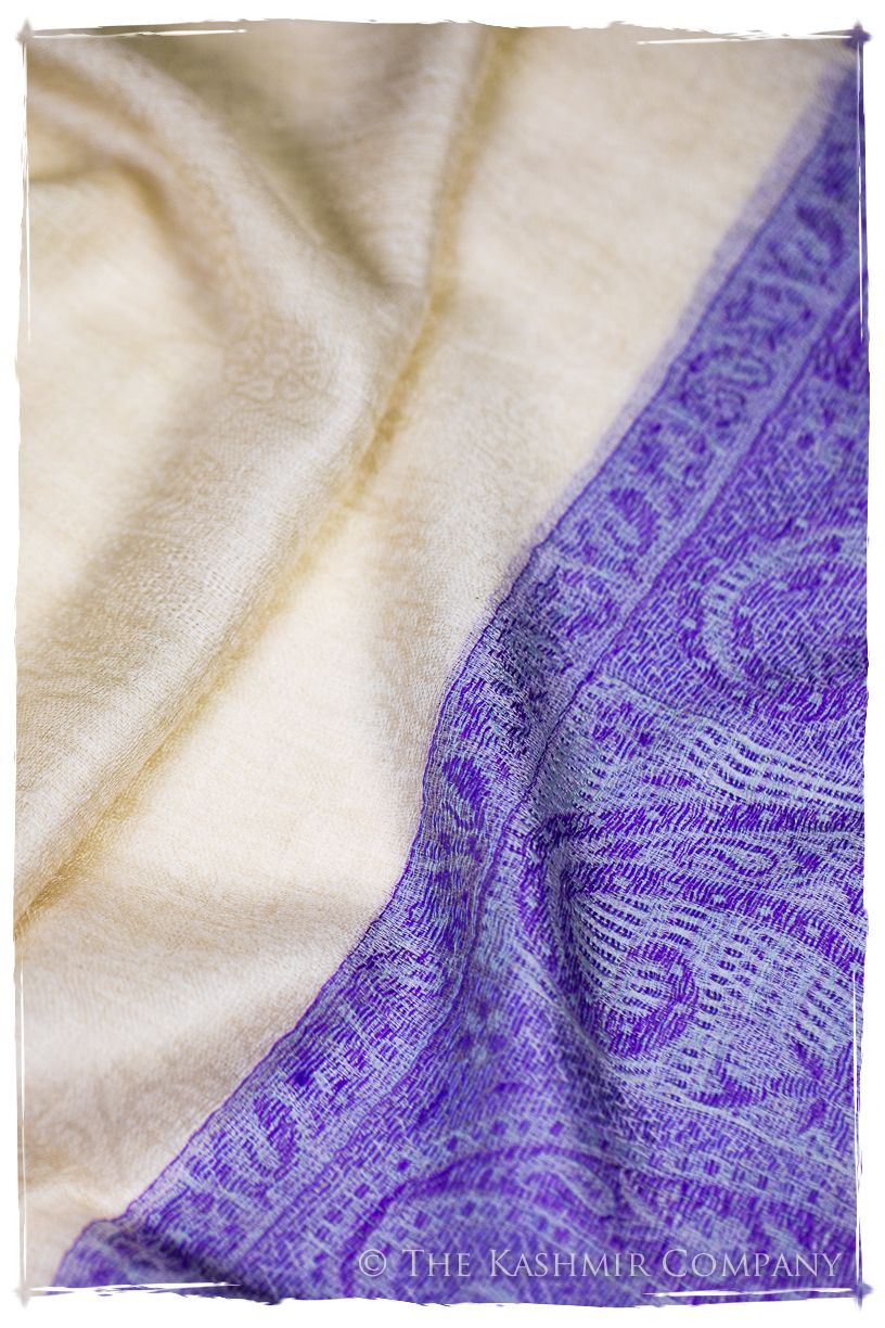 Zahra Paisley Frontière Pashmina Cashmere Scarf