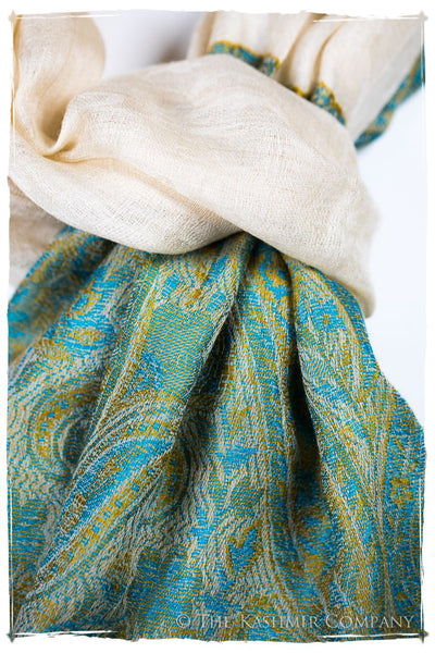 Sakhra Paisley Frontière Pashmina Cashmere Scarf