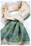 Sakhra Paisley Frontière Pashmina Cashmere Scarf