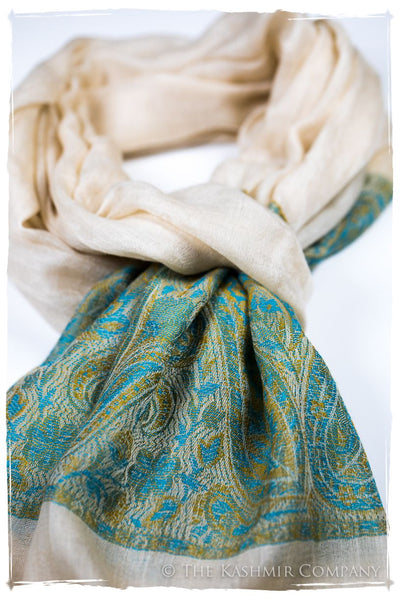 Sakhra Paisley Frontière Pashmina Cashmere Scarf