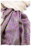 Ruqayya Paisley Frontière Pashmina Cashmere Scarf