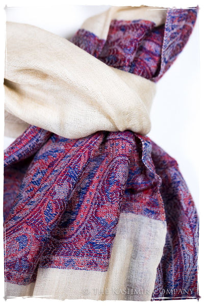 Qistina Paisley Frontière Pashmina Cashmere Scarf