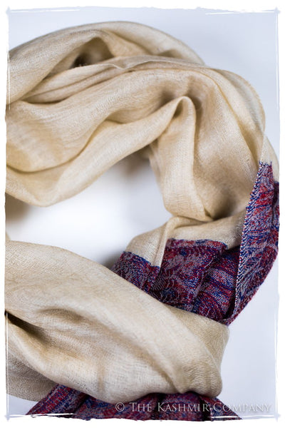 Qistina Paisley Frontière Pashmina Cashmere Scarf