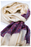 Qistina Paisley Frontière Pashmina Cashmere Scarf