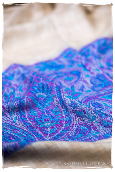 Naziha Paisley Frontière Pashmina Cashmere Scarf