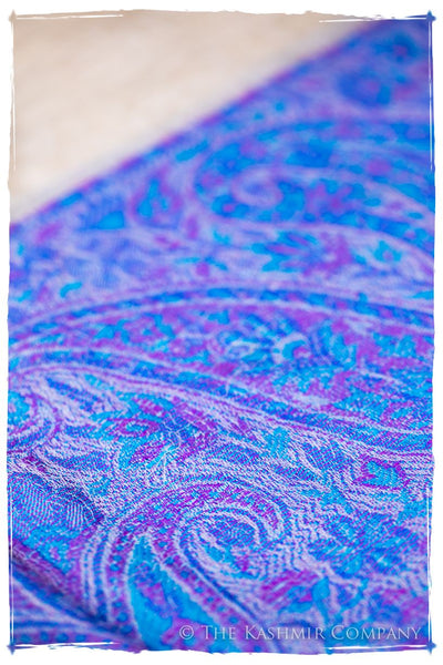 Naziha Paisley Frontière Pashmina Cashmere Scarf