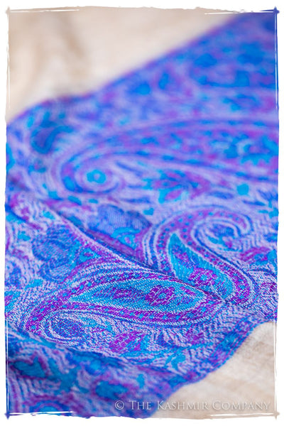 Naziha Paisley Frontière Pashmina Cashmere Scarf