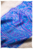 Naziha Paisley Frontière Pashmina Cashmere Scarf