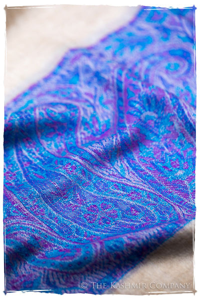 Naziha Paisley Frontière Pashmina Cashmere Scarf