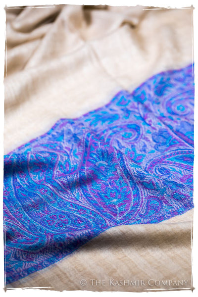 Naziha Paisley Frontière Pashmina Cashmere Scarf