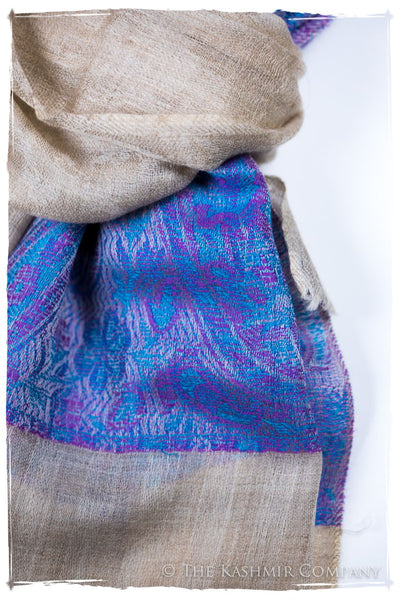 Naziha Paisley Frontière Pashmina Cashmere Scarf