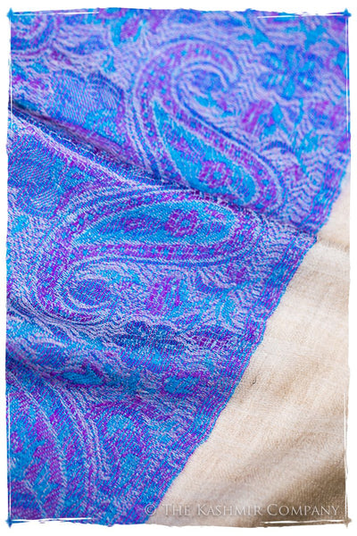 Naziha Paisley Frontière Pashmina Cashmere Scarf