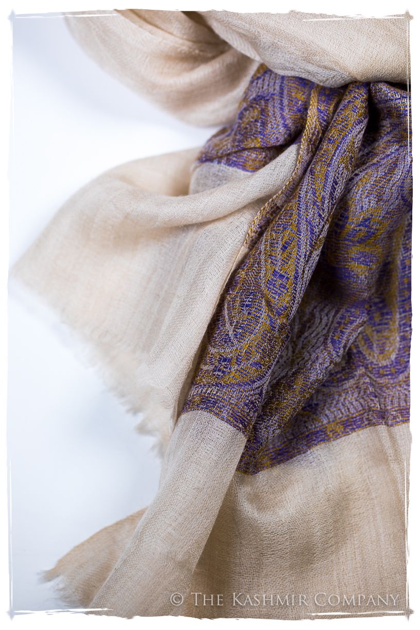 Nafisa Paisley Frontière Pashmina Cashmere Scarf
